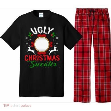 Funny Ugly Christmas Sweater With Mirror Pajama Set