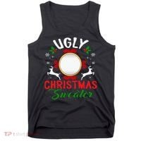 Funny Ugly Christmas Sweater With Mirror Tank Top thumb 0