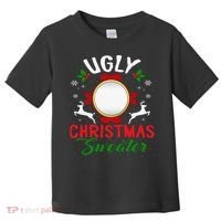 Funny Ugly Christmas Sweater With Mirror Toddler T-Shirt thumb 0