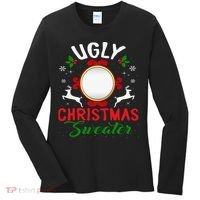 Funny Ugly Christmas Sweater With Mirror Women's Long Sleeve Shirt thumb 0