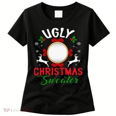 Funny Ugly Christmas Sweater With Mirror Women's T-Shirt