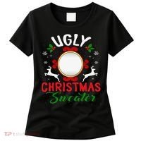 Funny Ugly Christmas Sweater With Mirror Women's T-Shirt thumb 0