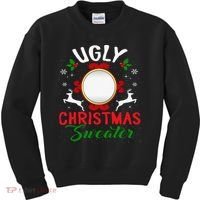 Funny Ugly Christmas Sweater With Mirror Kids Sweatshirt thumb 0