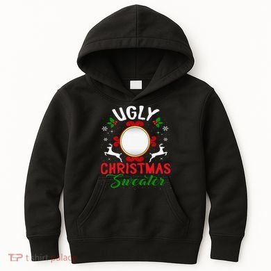 Funny Ugly Christmas Sweater With Mirror Kids Hoodie