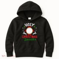 Funny Ugly Christmas Sweater With Mirror Kids Hoodie thumb 0