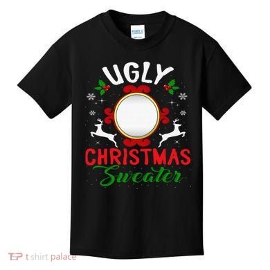 Funny Ugly Christmas Sweater With Mirror Kids T-Shirt