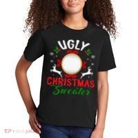 Funny Ugly Christmas Sweater With Mirror Kids T-Shirt thumb 2