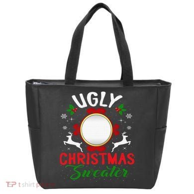 Funny Ugly Christmas Sweater With Mirror Tote Bag