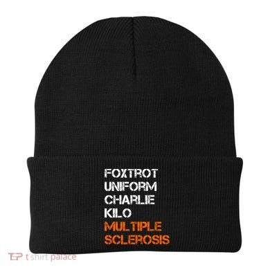 Foxtrot Uniform Charlie Kilo Fuck Multiple Sclerosis Cute Gift Beanie