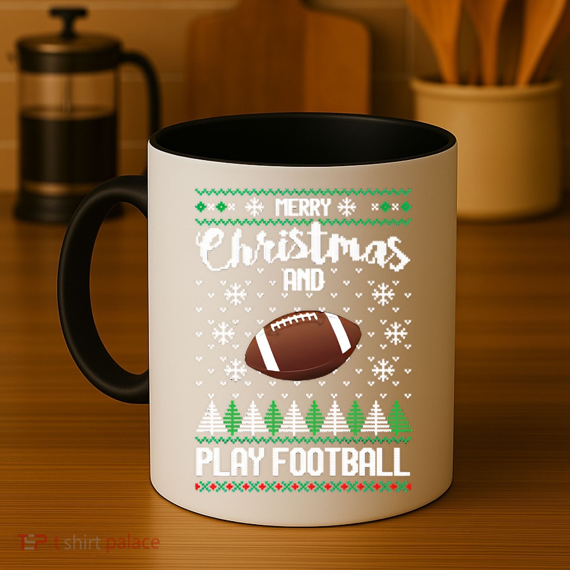 Football Ugly Christmas Coffee Mug