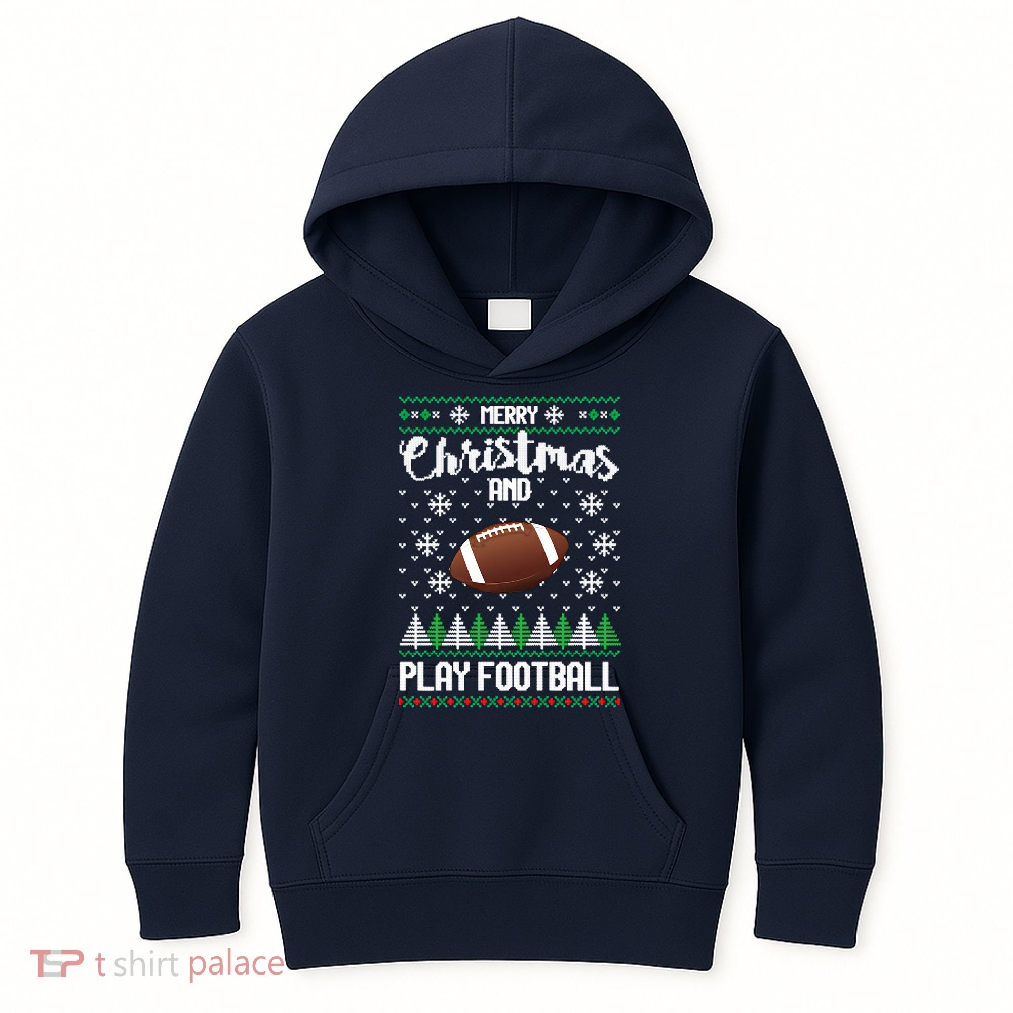 Football Ugly Christmas Kids Hoodie
