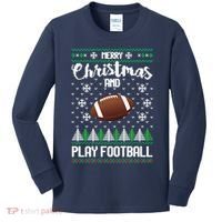 Football Ugly Christmas Kids Long Sleeve Shirt thumb 0