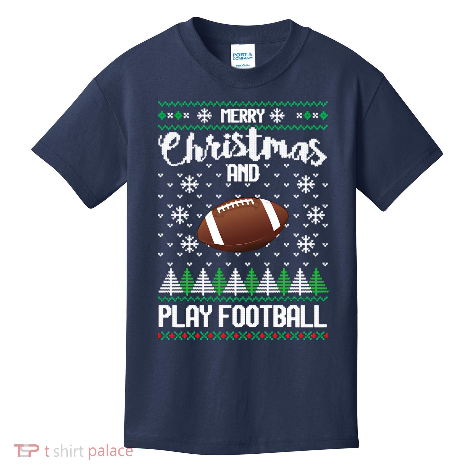 Football Ugly Christmas Kids T-Shirt