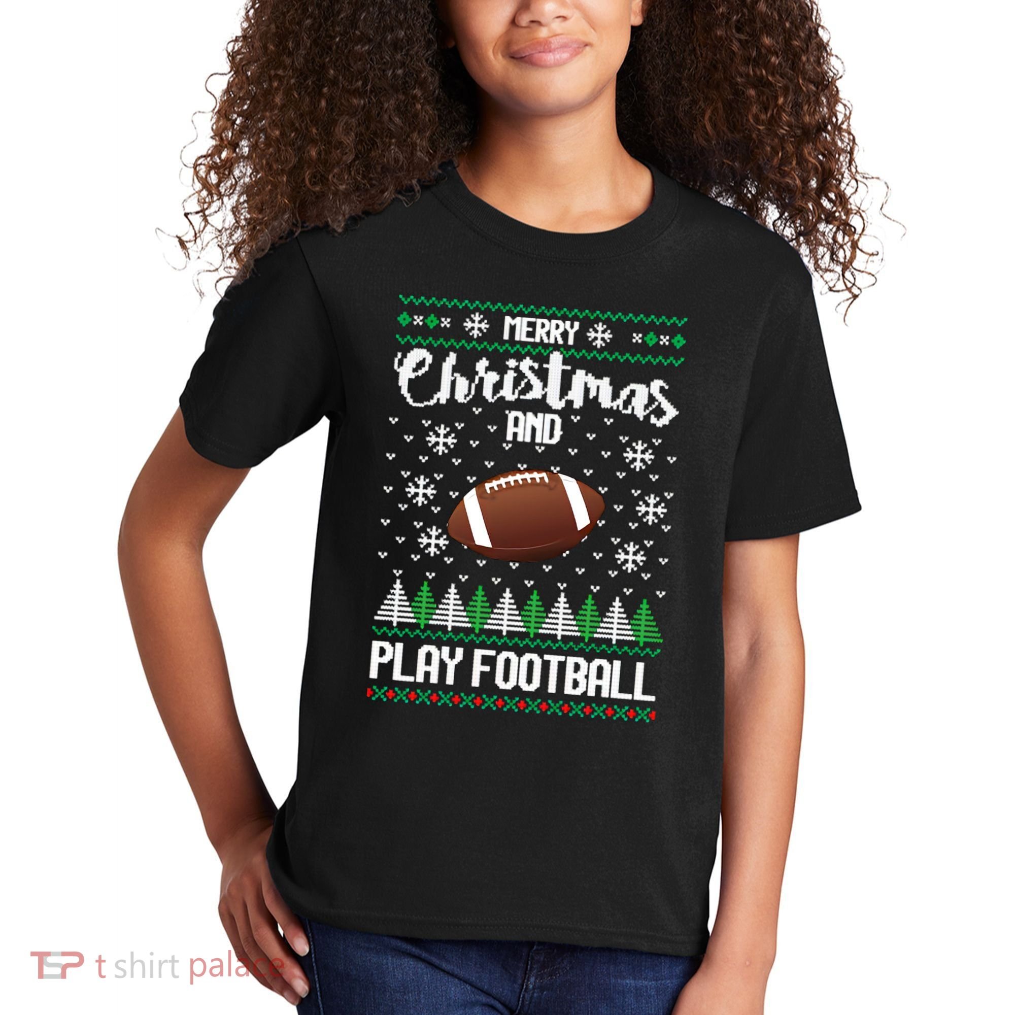 Football Ugly Christmas Kids T-Shirt