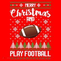 Football Ugly Christmas Santa Hat thumb 1