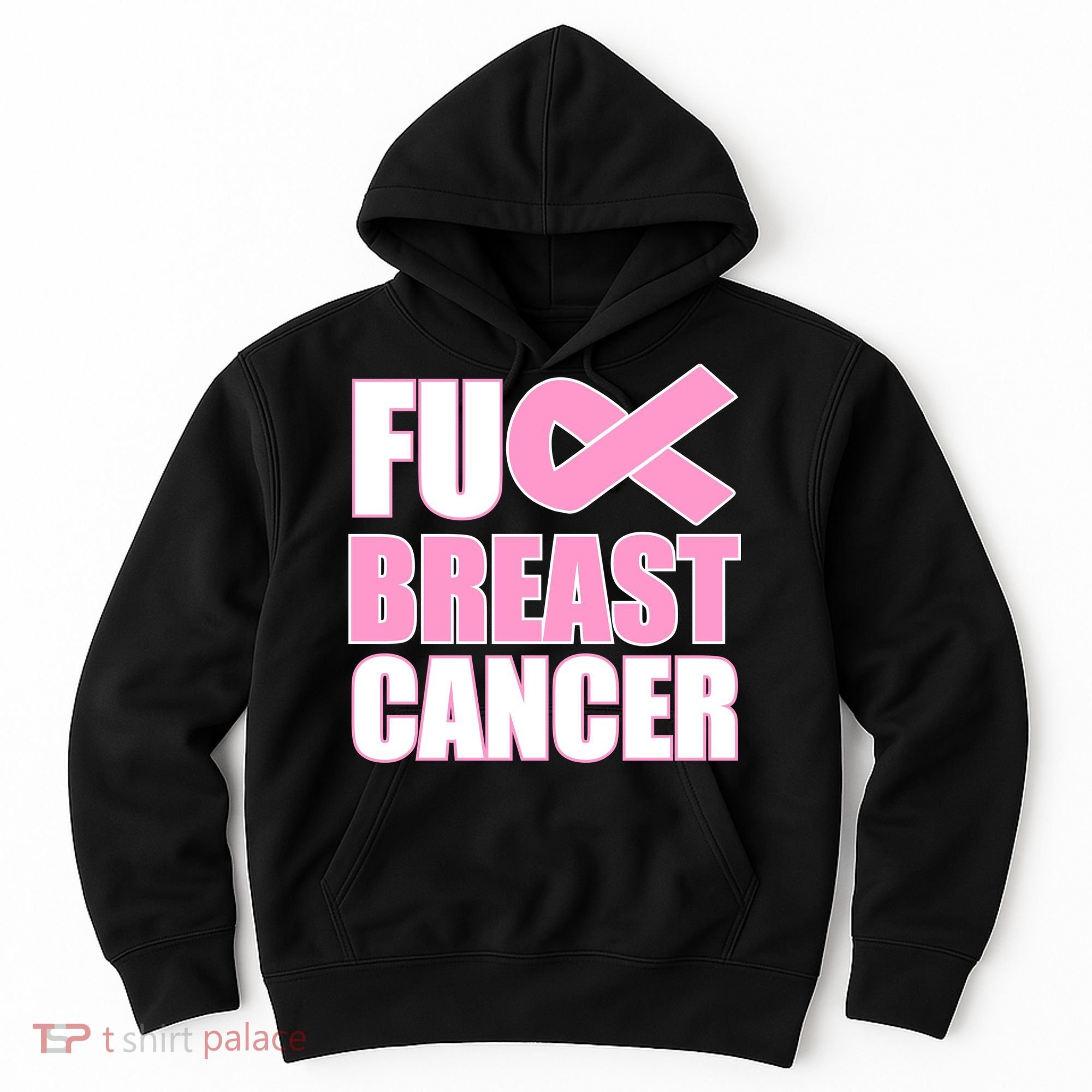 Fuck Breast Cancer Fight Logo Hoodie