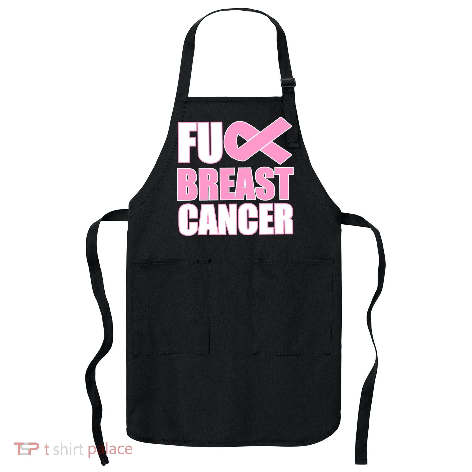 Fuck Breast Cancer Fight Logo Apron