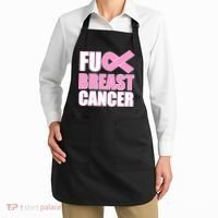 Fuck Breast Cancer Fight Logo Apron thumb 2