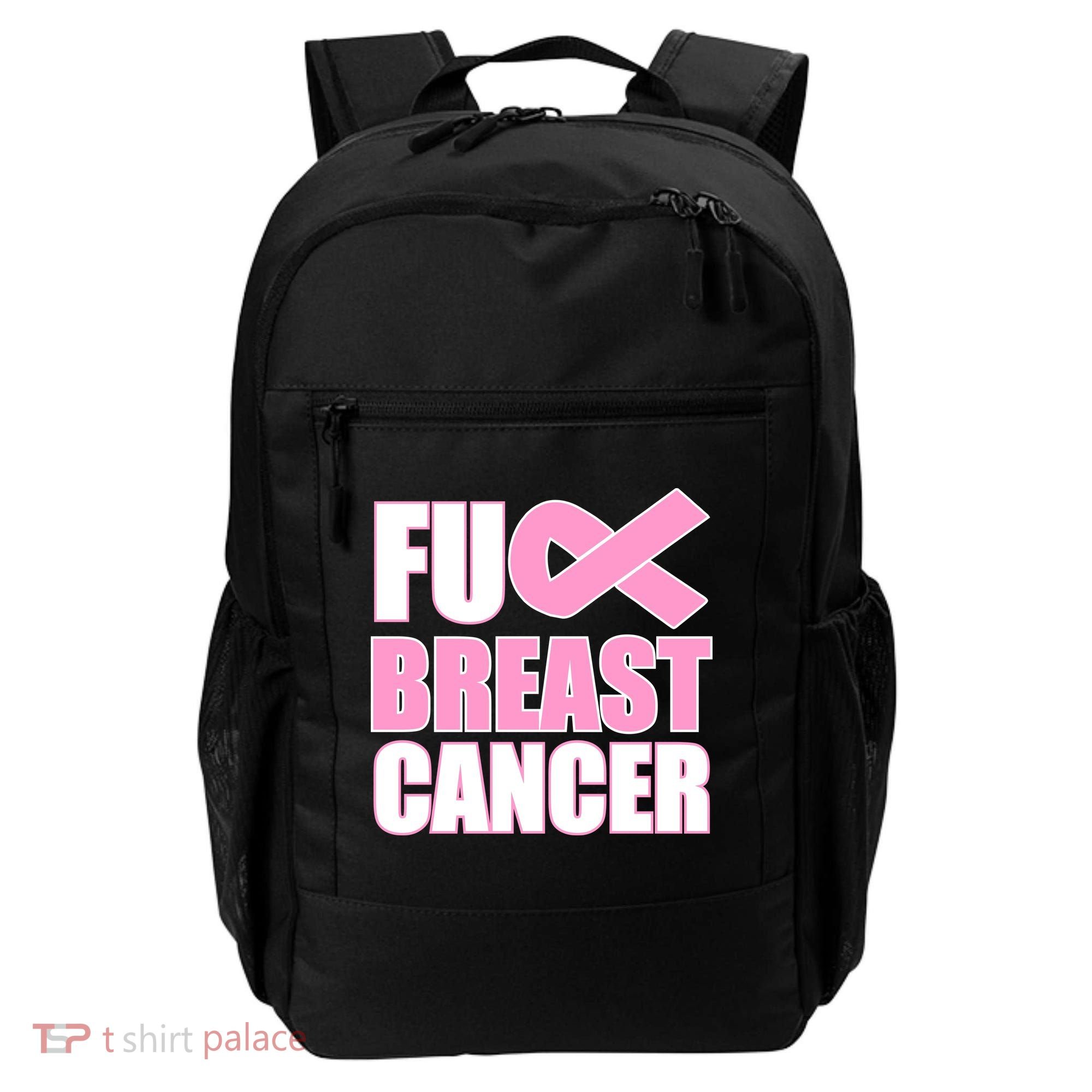 Fuck Breast Cancer Fight Logo Backpack