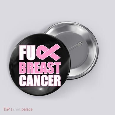 Fuck Breast Cancer Fight Logo Button