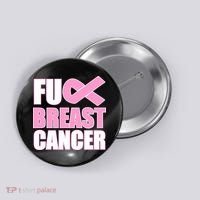 Fuck Breast Cancer Fight Logo Button thumb 0