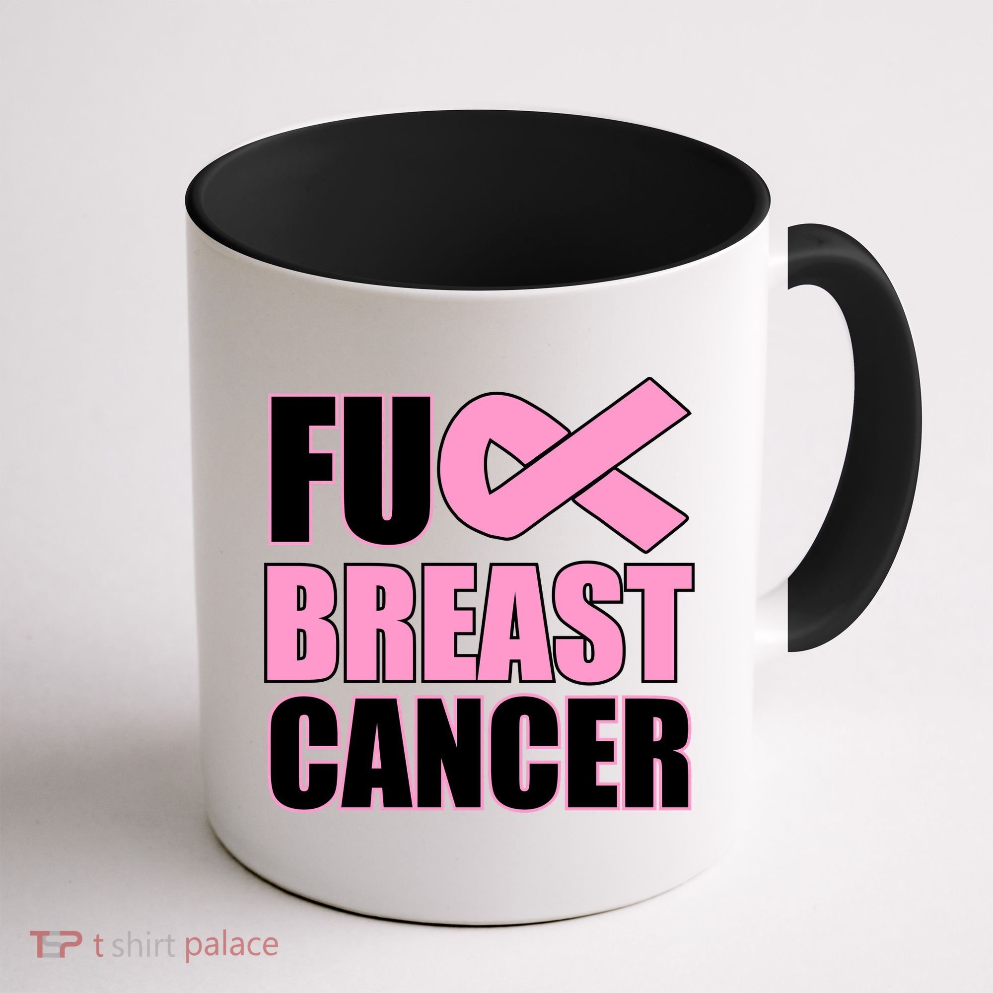 Fuck Breast Cancer Fight Logo Coffee Mug