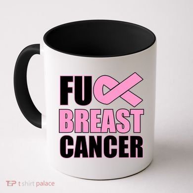 Fuck Breast Cancer Fight Logo Coffee Mug