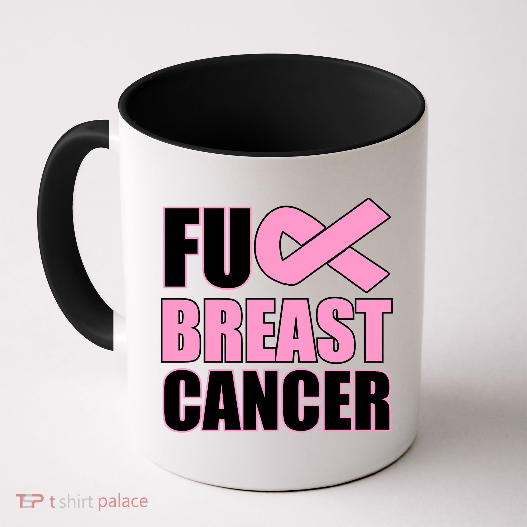Fuck Breast Cancer Fight Logo Coffee Mug