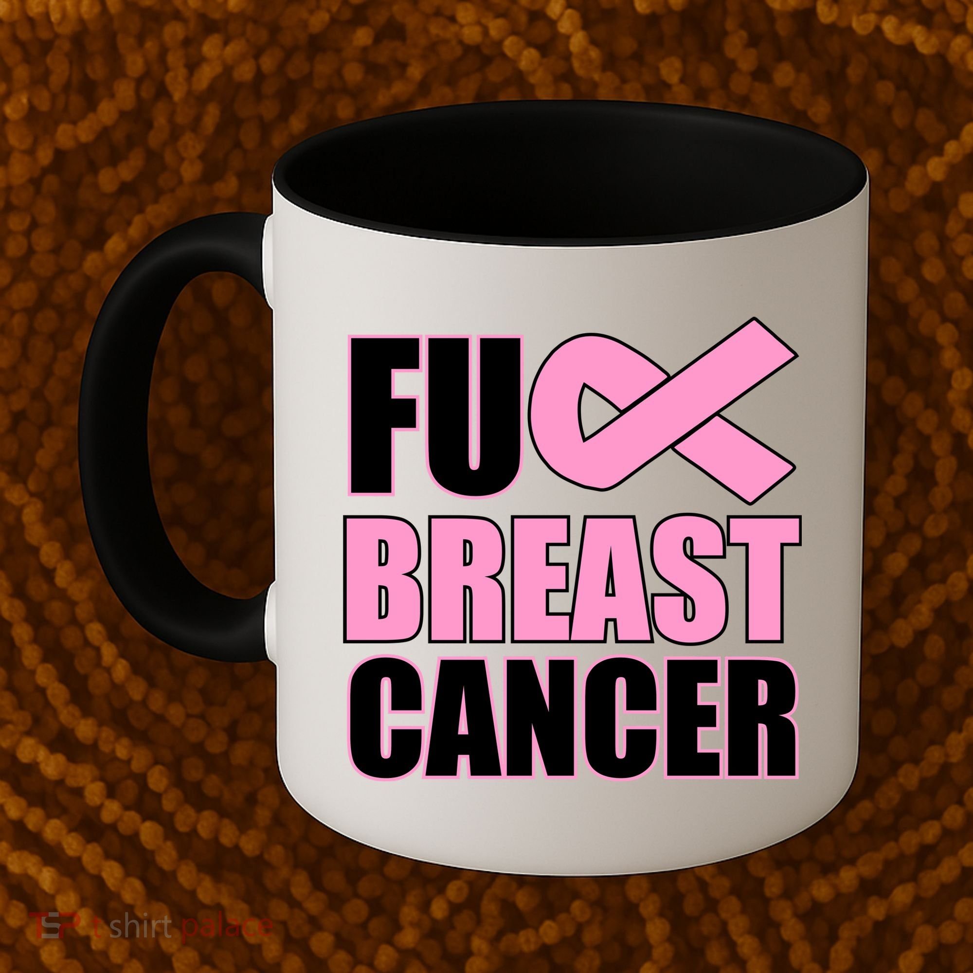 Fuck Breast Cancer Fight Logo Coffee Mug