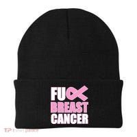 Fuck Breast Cancer Fight Logo Beanie thumb 0