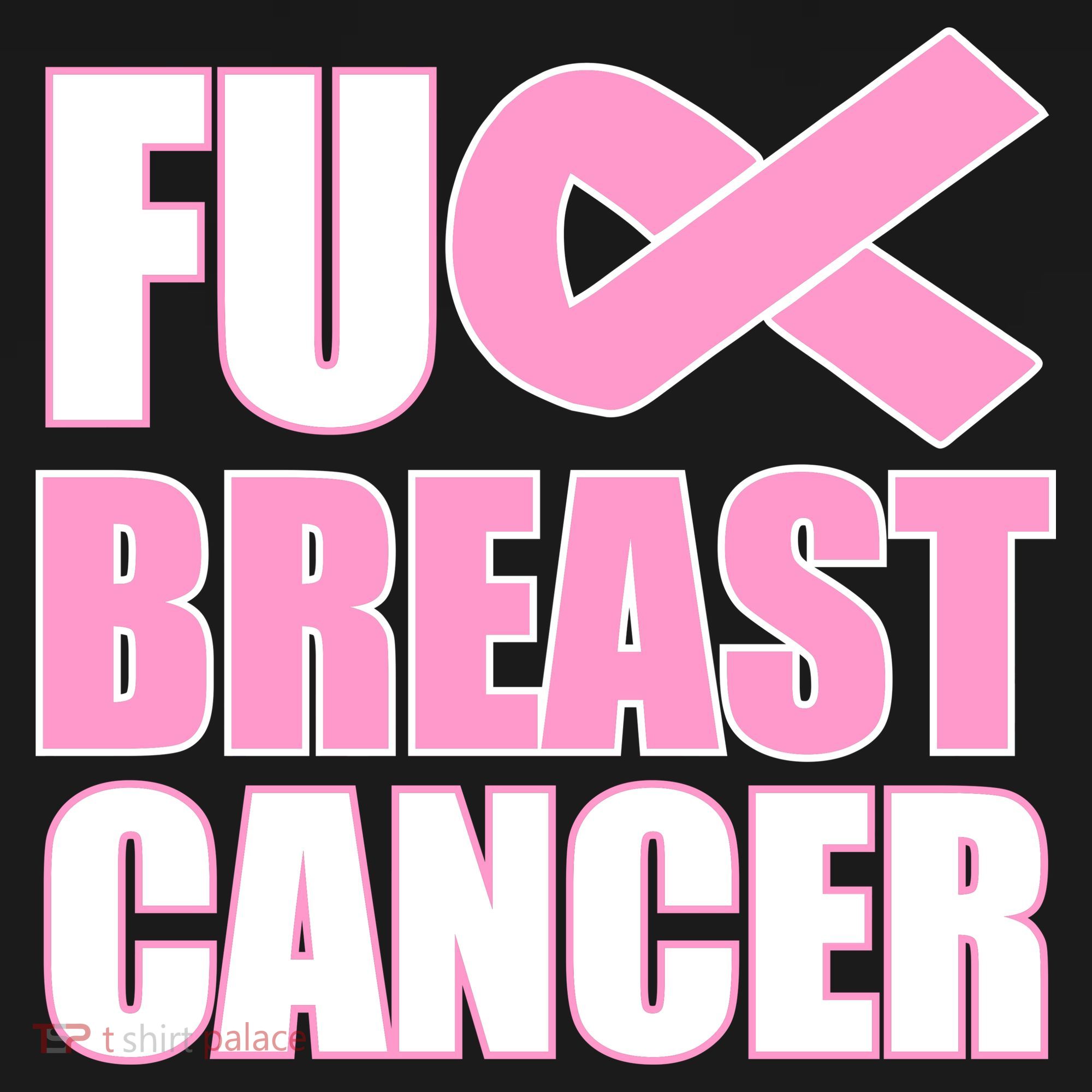 Fuck Breast Cancer Fight Logo Coaster