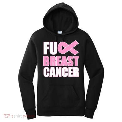 Fuck Breast Cancer Fight Logo Women's Hoodie