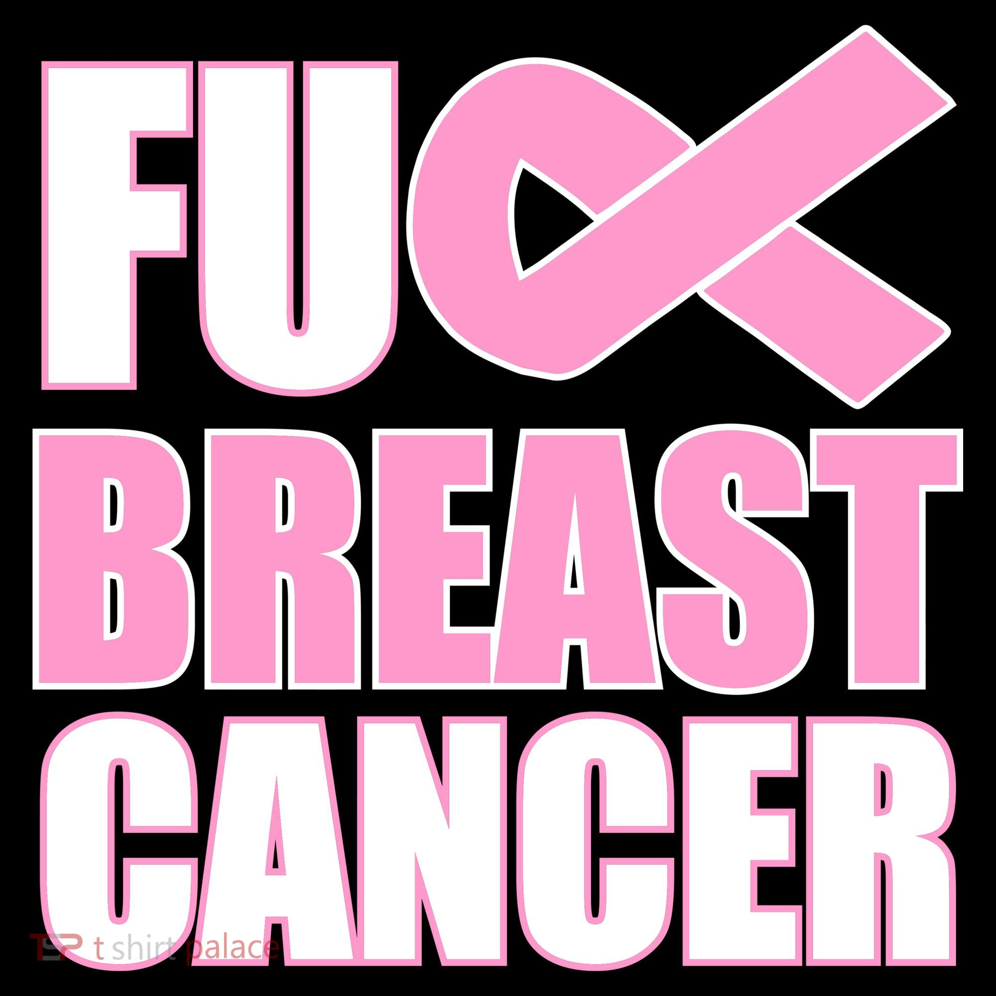 Fuck Breast Cancer Fight Logo Women's Hoodie