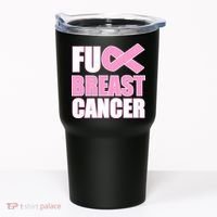 Fuck Breast Cancer Fight Logo Tumbler thumb 0