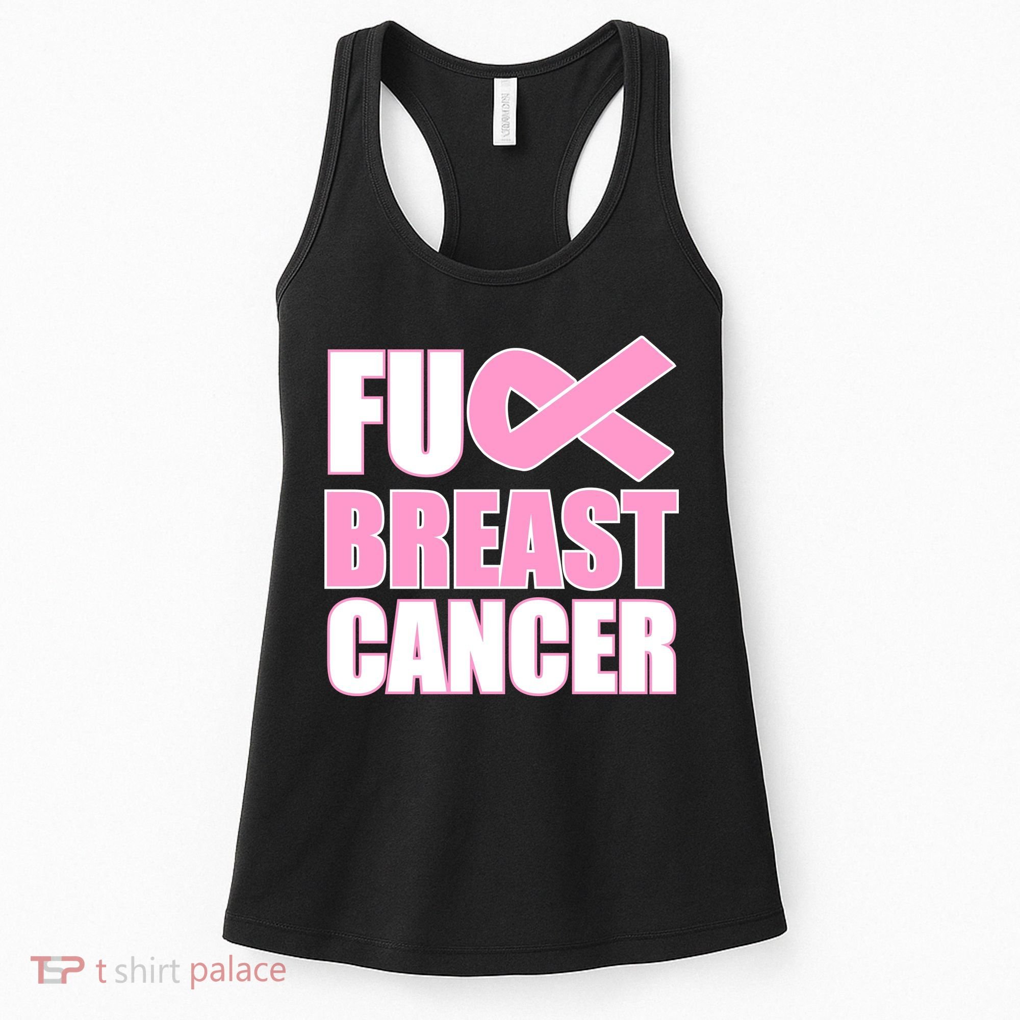 Fuck Breast Cancer Fight Logo Women's Tank Top