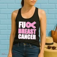 Fuck Breast Cancer Fight Logo Women's Tank Top thumb 2