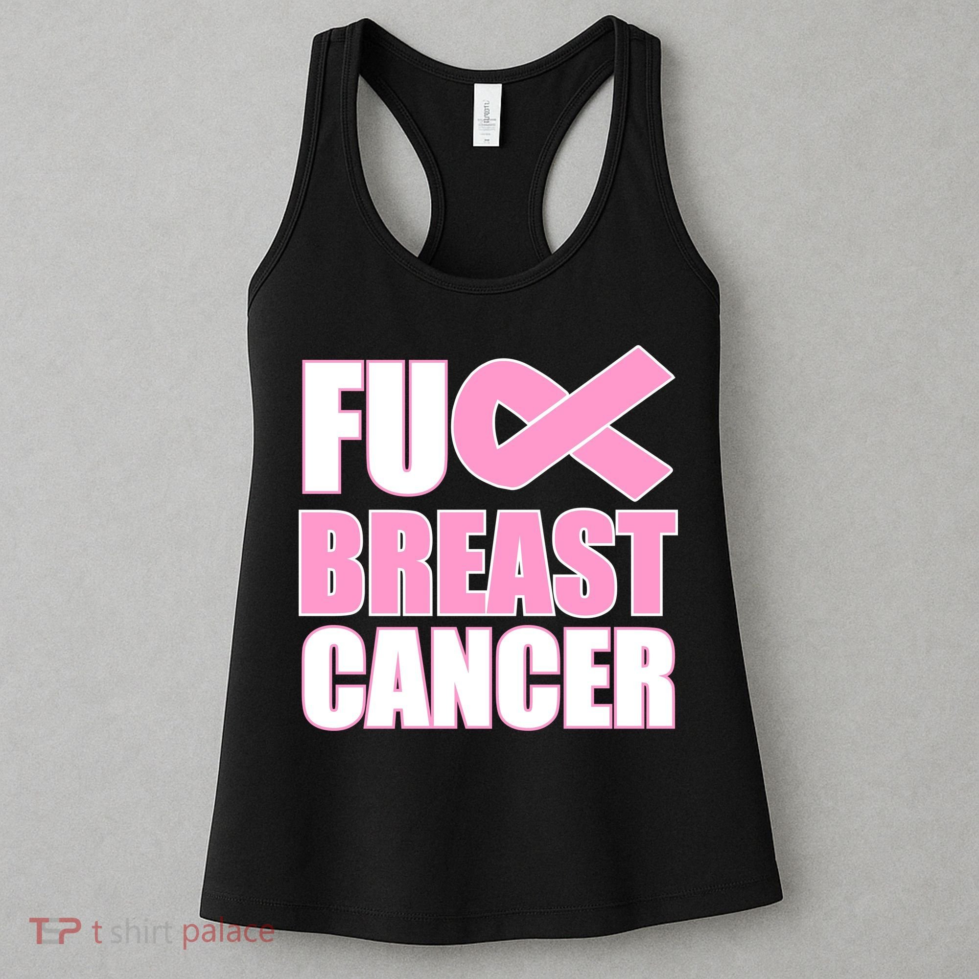 Fuck Breast Cancer Fight Logo Women's Tank Top