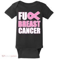 Fuck Breast Cancer Fight Logo Baby Bodysuit thumb 0