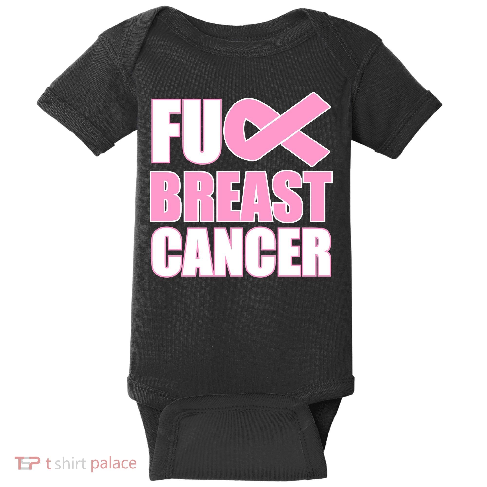 Fuck Breast Cancer Fight Logo Baby Bodysuit
