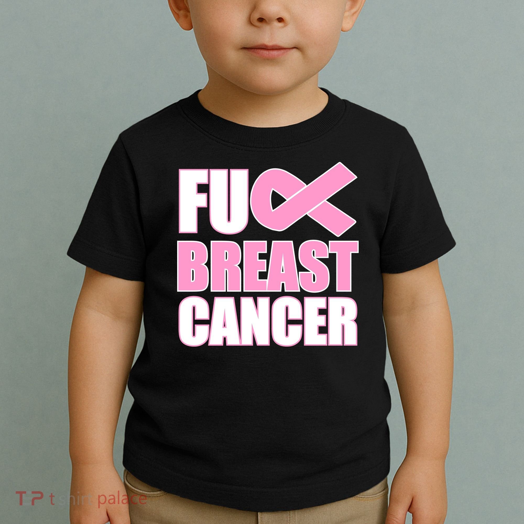 Fuck Breast Cancer Fight Logo Toddler T-Shirt