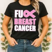 Fuck Breast Cancer Fight Logo Women's T-Shirt thumb 2