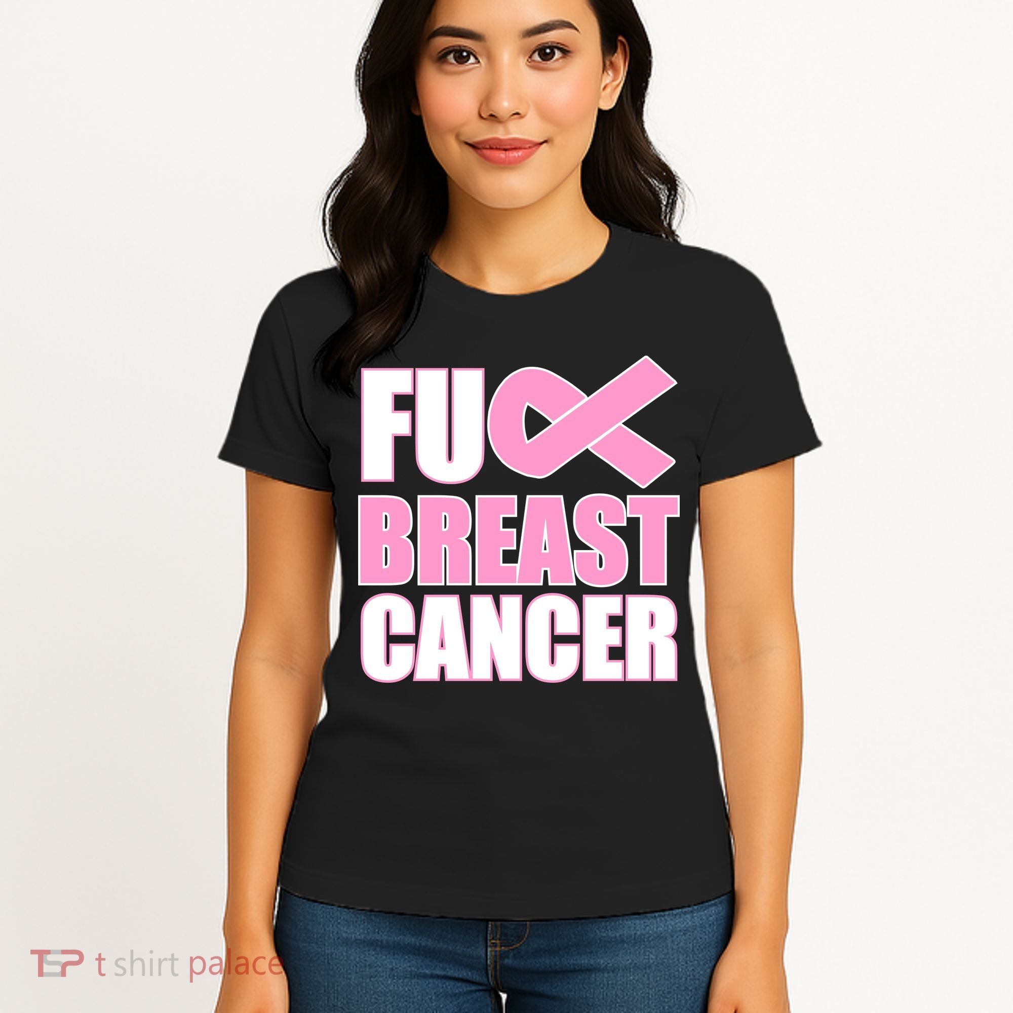 Fuck Breast Cancer Fight Logo Women's T-Shirt