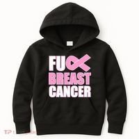 Fuck Breast Cancer Fight Logo Kids Hoodie thumb 0