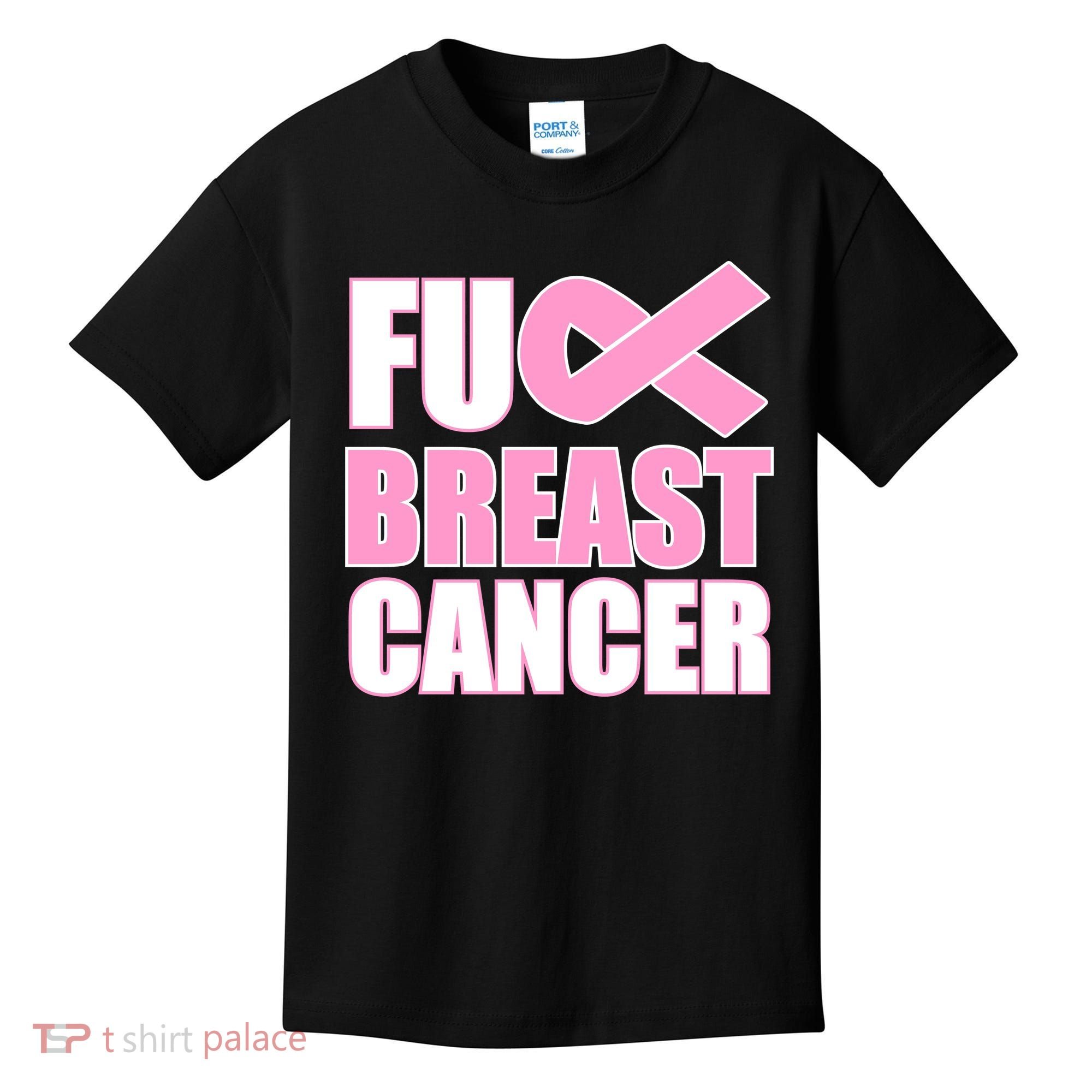 Fuck Breast Cancer Fight Logo Kids T-Shirt