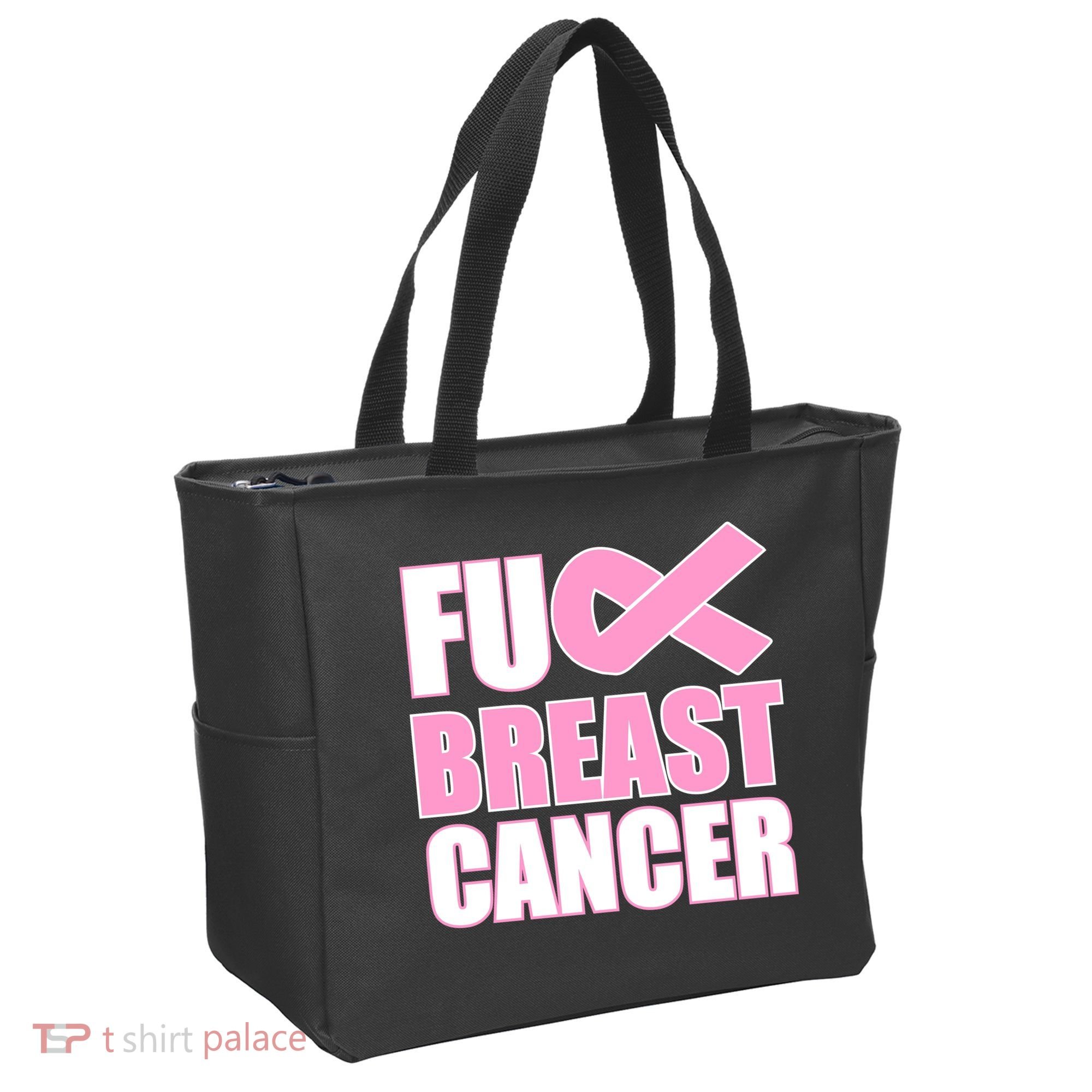 Fuck Breast Cancer Fight Logo Tote Bag