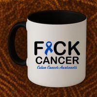 Fuck Cancer Colon Cancer Awareness Coffee Mug thumb 2