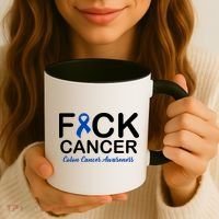Fuck Cancer Colon Cancer Awareness Coffee Mug thumb 3