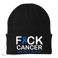 Fuck Cancer Colon Cancer Awareness Beanie thumb 0