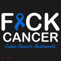 Fuck Cancer Colon Cancer Awareness Coaster thumb 2