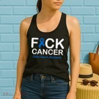 Fuck Cancer Colon Cancer Awareness Women's Tank Top thumb 2